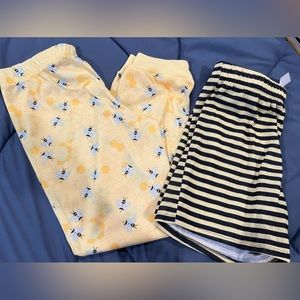 Girls L pajama pants and shorts